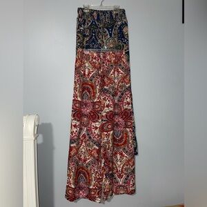 👖Shein Floral Paisley Pants- Red and Blue